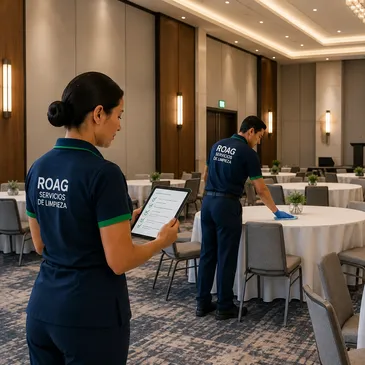 Limpieza de salón de eventos